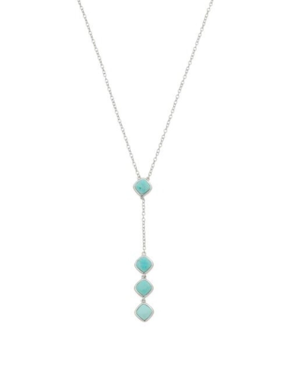 SEED & SAGE Made In Mexico Sterling Silver Plated Turquoise Pendant Necklace